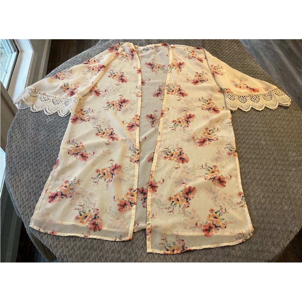 WALLFLOWER Kimono Coverup Cardigan Size L